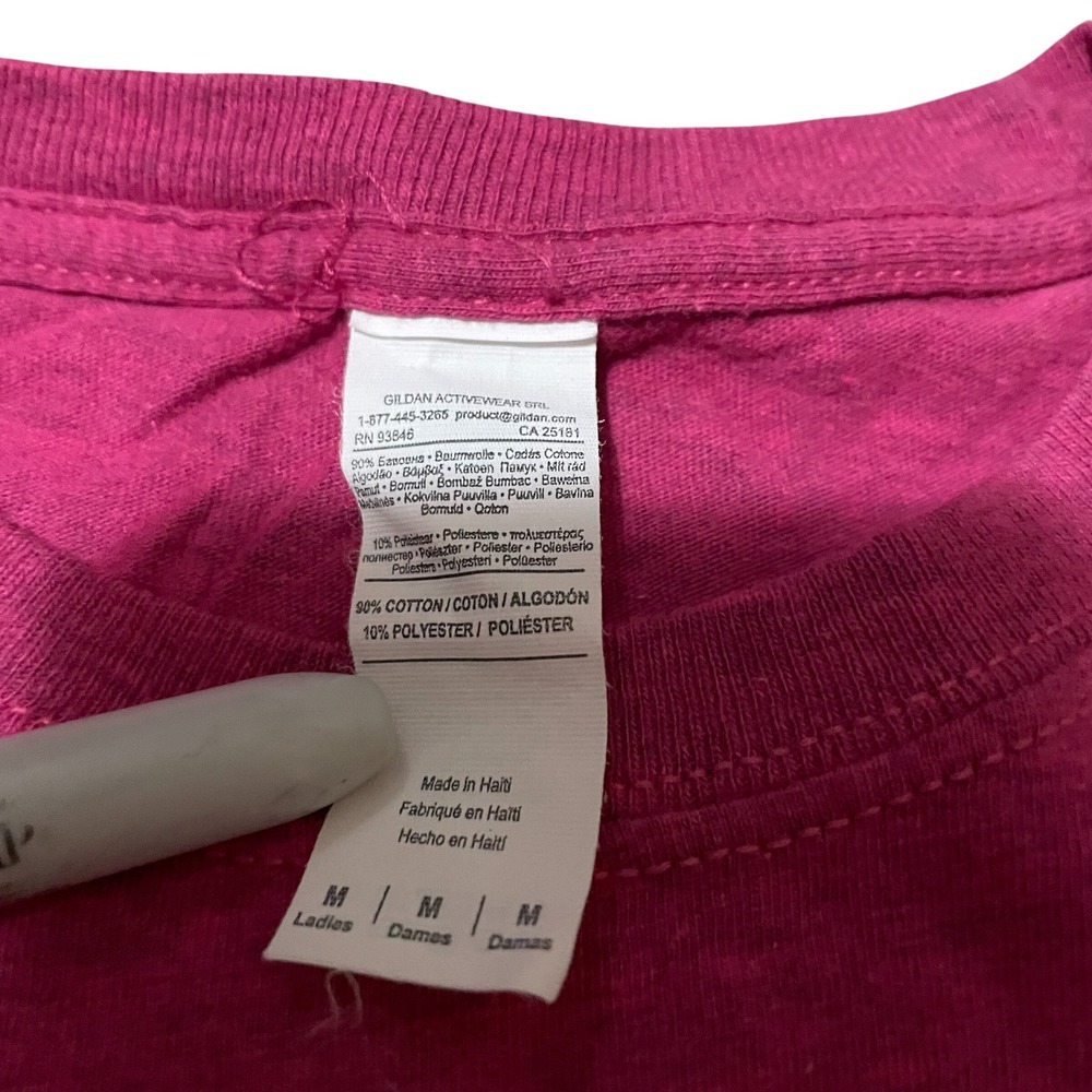 Harley-Davidson Womens Berry Pink Glitter Graphic Tee Farrow North Ohio Size M - Picture 5 of 5